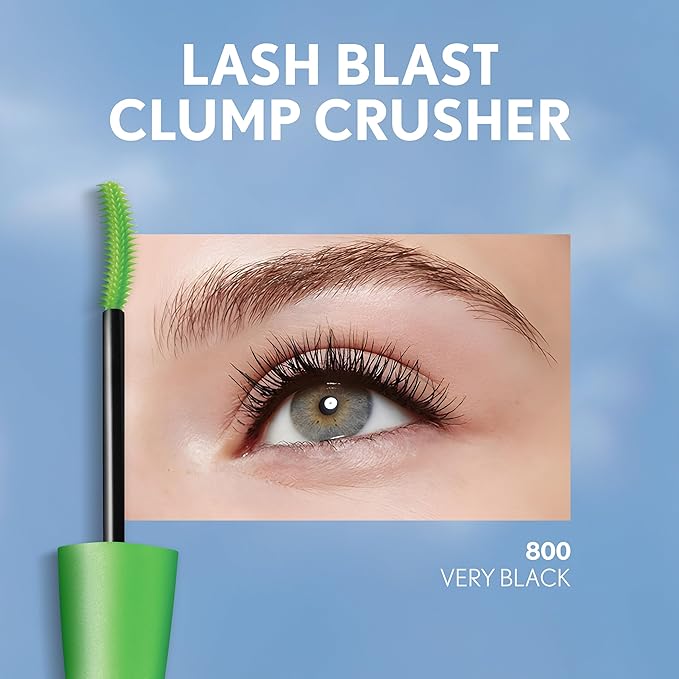 COVERGIRL Clump Crusher Mascara, 20X More Volume, Double Sided Brush, Long-Lasting Wear - 805 Black (Pack of 1)