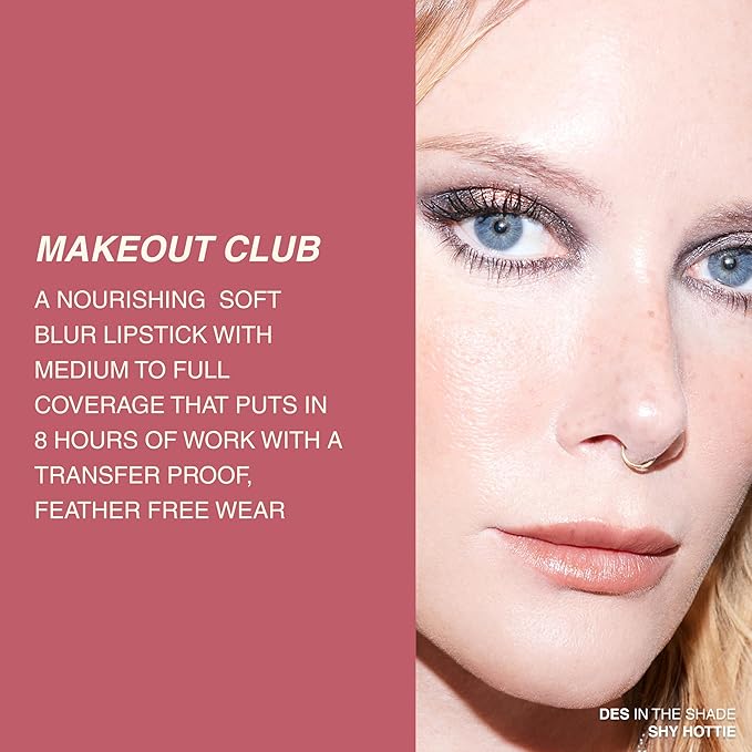 Freck Beauty MAKEOUT CLUB Soft Blur Lipstick – Medium-to-Full Coverage, 8-Hour Wear, Transfer-Proof, Buildable Soft Matte Finish, Wearable Color for All Skin Tones | LEGEND (Rich Warm Brown)
