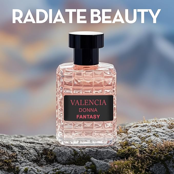 A CENTER Valencia Donna Fantasy Women's Perfume, Floral Fruity Fragrance Gift for Women, Eau De Parfum Spray with Elegant 100ml Bottle