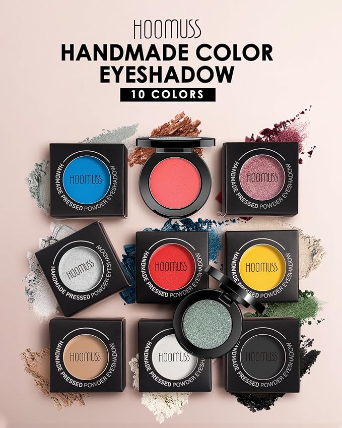 Single Bright Yellow Eyeshadow Matte Handmade Pressed Eyeshadow Palette With No Creasing High Pigmented Long Lasting Red Eye Shadow (BrightYellow)