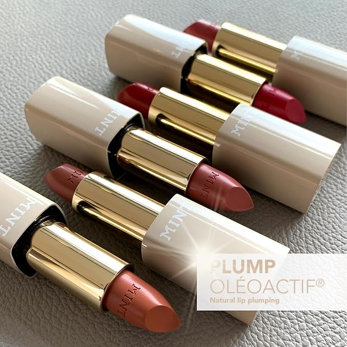 MINT Lipstick in NUDE PARFAIT - Optical Teeth Whitening Lipstick with Blue Pigments - Immediate Bright Smile Effect - Fuller Lips Effect with Hyaluronic Acid and Oléoactif Complex - By Dr. Mintcheva