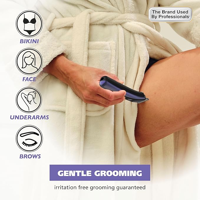 Wahl Bikini Sculpt Pro 2 in 1 USB Rechargeable Lithium-Ion Electric Shaver and Bikini Trimmer for Women - Face, Legs, Underarm, & Pubic Hair Removal Device - Model 3026004