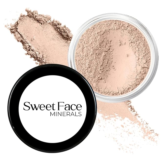 LIGHT FOUNDATION (30g Full Size Sifter Jar) – Loose Mineral Foundation Powder – Lightweight Matte Finish Makeup for Smooth, Natural Coverage – Sweet Face Minerals SPF 30