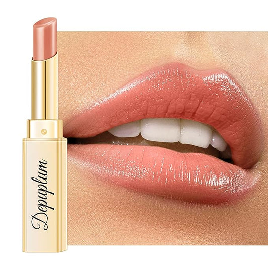 Nude Pink Lipstick for Women Hydrate Lip Gloss Lipsticks Moisture Lip Gloss Sheer Coverage Long Lasting Lipstick for Dry Lips (DM106 BarePink)