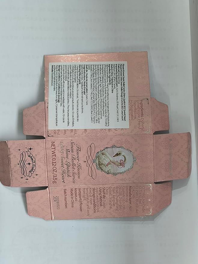 Flower Knows [GIFT] Swan Ballet Shine Lipstick,Hydrating Solid Lip Gloss,Moisturizing Nude peachy Tinted Lip Balm-Long Lasting Lip Gloss in Balm for Girls&Women,(B03 Sweet Heart)