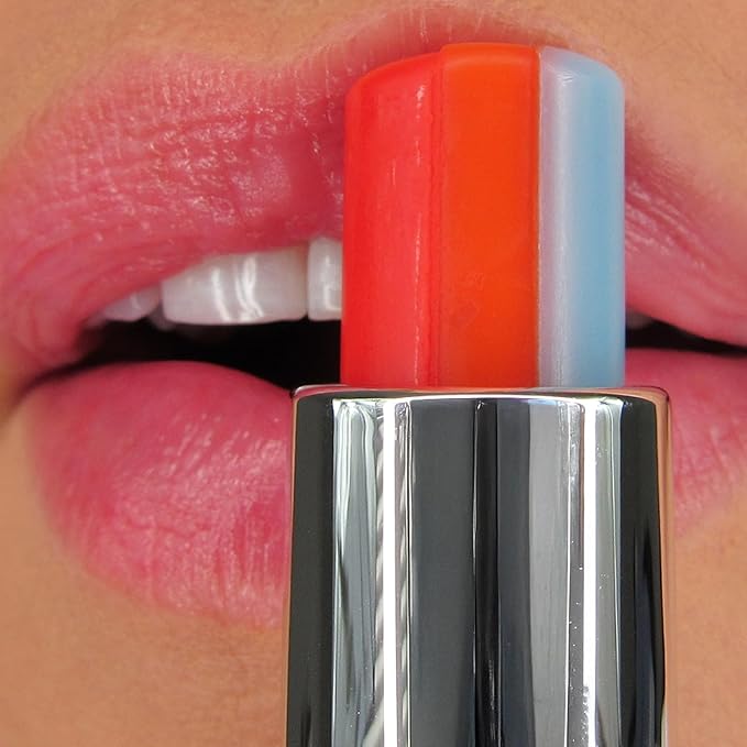 Winky Lux Rainbow Tri-Color Tinted Lip Balm – Hydrating Lip Care with Jojoba Oil & Vitamin E, Sheer Pink Tint, Moisturizes and Softens Dry Lips
