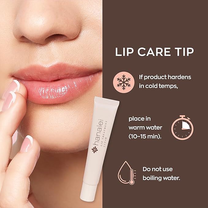 Hanalei Lip Treatment for Dry, Chapped Lips – Intensive Overnight Moisturizer with Kukui Oil, Shea Butter & Grapeseed Oil – Hydrating Balm for Healing Cracks – Clear Tint, Full-Size 15g – Cruelty-Free