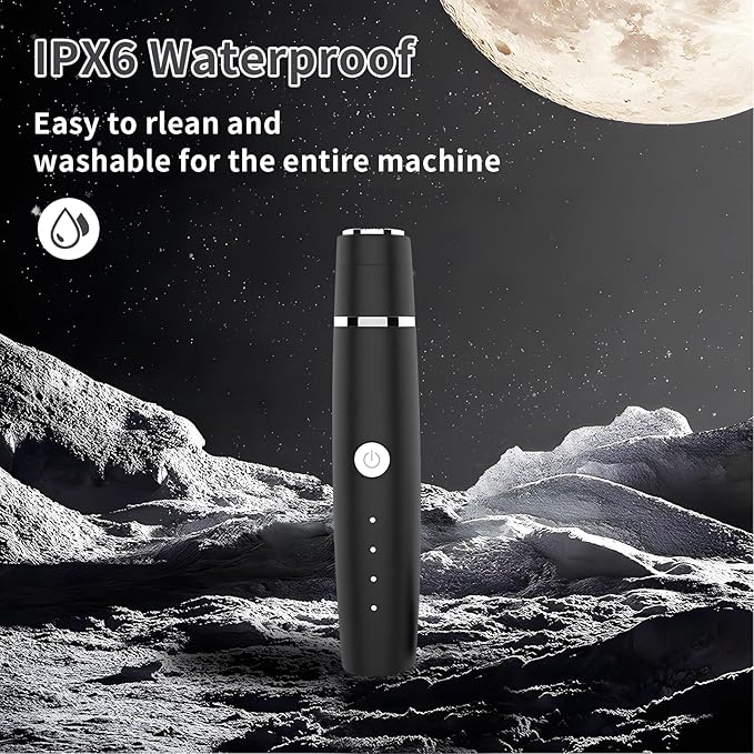 Erkot Nose Hair Trimmer for Men and Women, Eyebrow Trimmer, Electric Shaver Razor 3 in 1, Portable, Waterproof and Rechargeable for Ears, Face, Legs (Black)