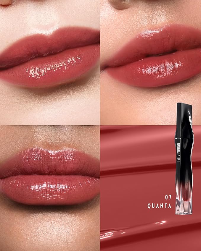 STELLAR DUST LIP STAIN-Waterproof and Transferproof Lip Tint For Women, Glossy Finish Lip Gloss, Lightweight High Coverage, Long Lasting, Stocking Stuffers For Teen Girls (07 QUANTA)