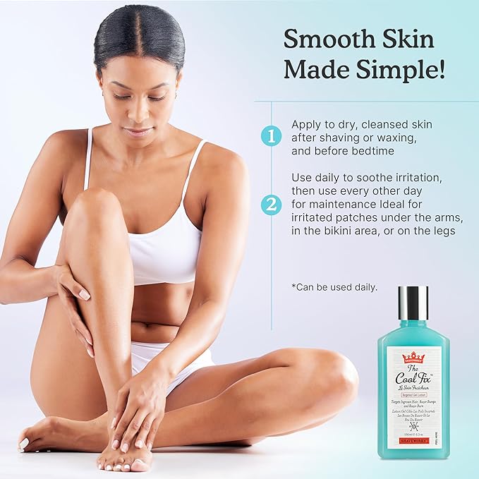 Shaveworks The Cool Fix Aftershave for Women: Pubic Hair Removal, Razor Bumps, Razor Burns, Ingrown Hair Treatment – After Shaving Post Waxing Bikini Area Moisturizing Skin Care Gel 5.3 Fl Oz