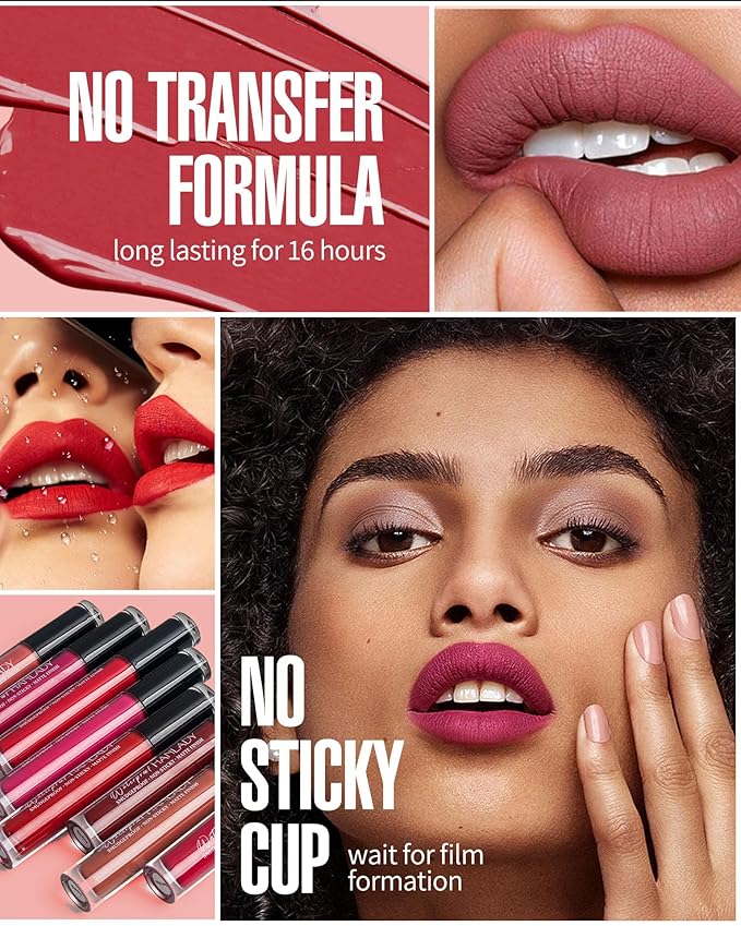 Red Lipstick Long Lasting Lipsticks for Women Smudgeproof Transferproof Cruelty Free Lip Makeup, 910 Dead Rose