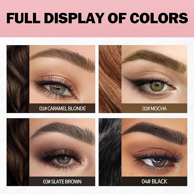 Anglicolor Microblading Eyebrow Pen Easy To Use,Eyebrow Pen Natural,Eyebrow Brush PenTo Hair-Like Strokes, Long-Lasting,Quick Drying,Outlining Filling Eyebrow Makeup 04 BLACK