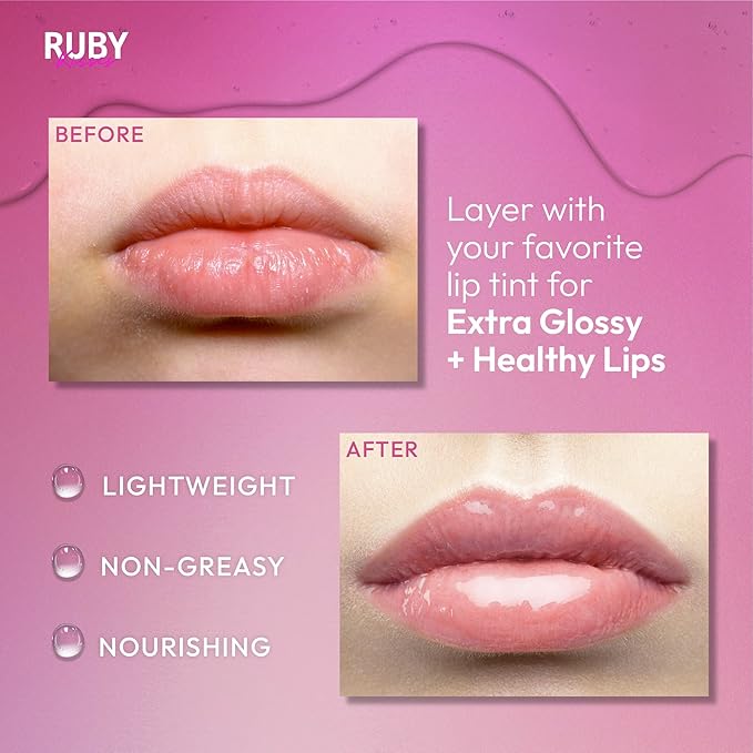 Ruby Kisses Hydrating Lip Oil Clear RLO01 (1 PACK)