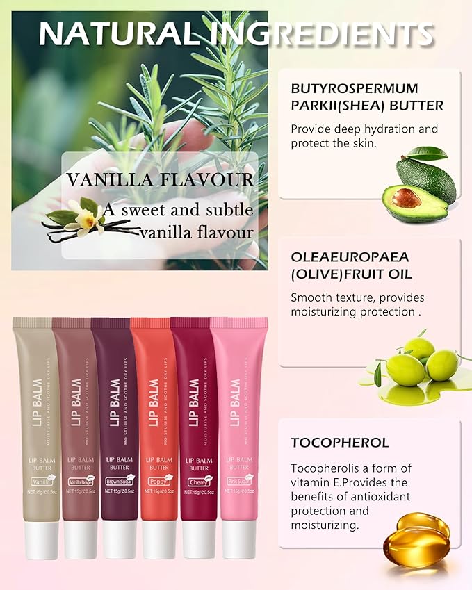 Lip Balm Butter Brown Sugar, Hydrating Tinted Butter Lip Gloss,Clear Lip Mask Lip Care Moisturizer,Smooth Lip Treatment,Non-Sticky Jelly Glow Reviver Lip Oil,Christmas Makeup Gift for Women-03