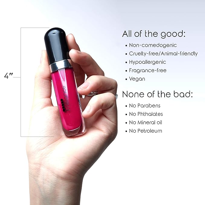 Frilliance Moisturizing Natural Cherry Glaze Lip Gloss for Teens, Cruelty Free Hypoallergenic All Skin Types, 8 ml / .28 fl oz…