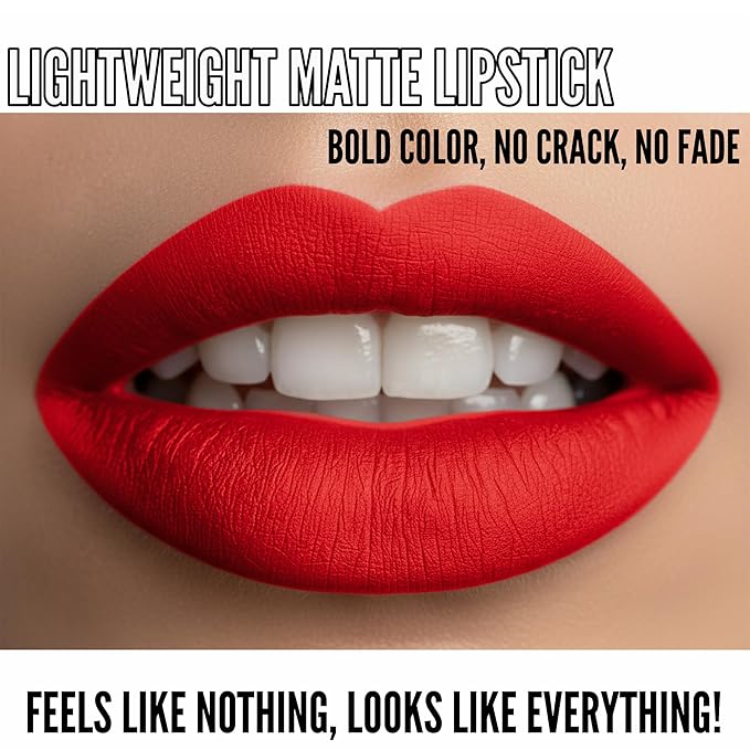 Mynena Warm Fiery Orange Red Matte Liquid Lipstick | Long-Lasting Comfort | Smudge-Proof Transfer-Resistant | Full Coverage Non-Drying | Vegan & Cruelty-Free | All-Day Wear Lip Colors | Glory