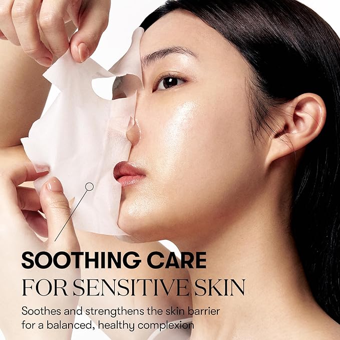VT COSMETICS CICA Daily Soothing Mask 30 Sheets, Centella Asiatica & Hyaluronic Acid for Moisturizing & Hydrating, Instant Calm & Glow, Skin Softening Facial Mask, Korean Face Mask