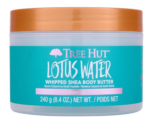 Tree Hut Lotus Water Whipped Shea Body Butter, Long-lasting Hydration Leaves Skin Feeling Soft & Moisturized, Lightweight, Nourishing Essential Body Care, 8.4 fl oz