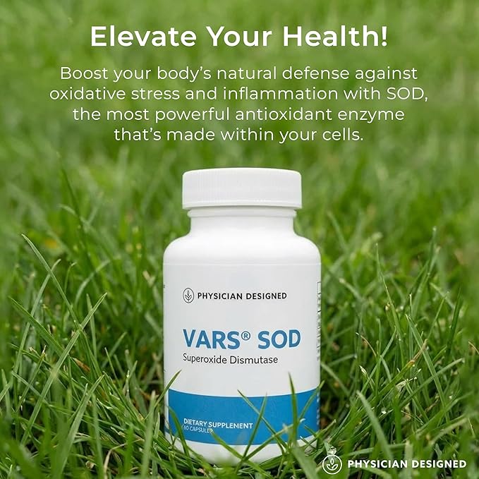 Physician Designed VARS SOD Booster - Superoxide Dismutase Supplement | SOD Supplement | 60 Capsules | Best Antioxidant Supplements