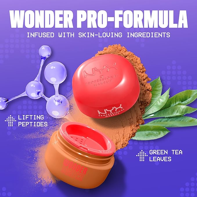 NYX PROFESSIONAL MAKEUP Wonder Snatch Setting Powder, Lifting Loose Powder With Up To 16HR Wear - Sassy Spice (Translucent Medium-Deep)