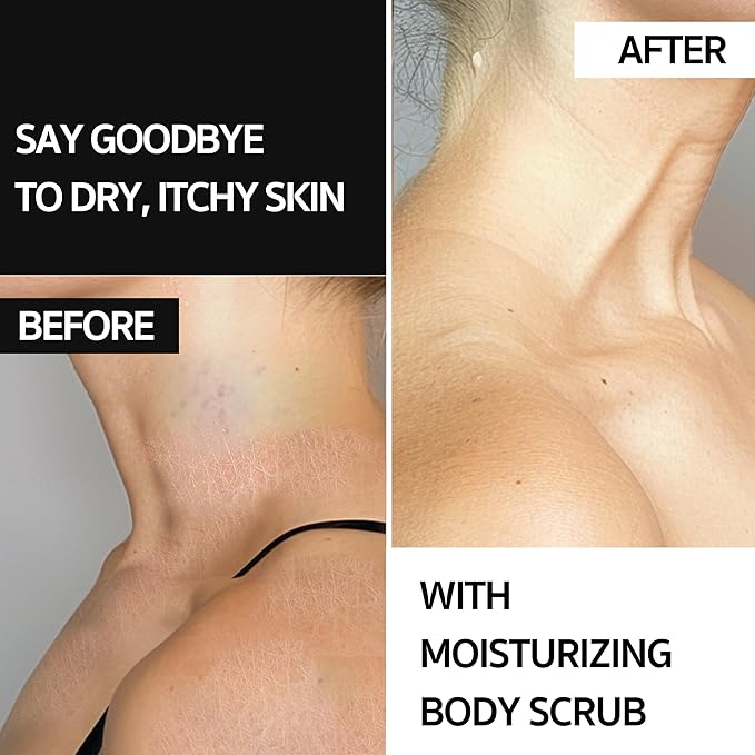 Bonblissity Body Polish, 8oz. - Ocean Mist Scented Body Scrub Exfoliator for Women, Exfoliating Sugar Scrub To Lotion Moisturizer, Gentle Exfoliant for Dry and Sensitive Skin, Handmade in USA