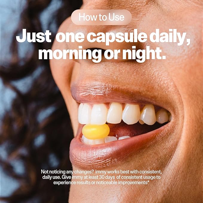 IMMY Immune Supplement for Mood Support and Gut Health, 180 ct. - Supports Joint Relief, Focus & Mood Support, Natural Calming Aid