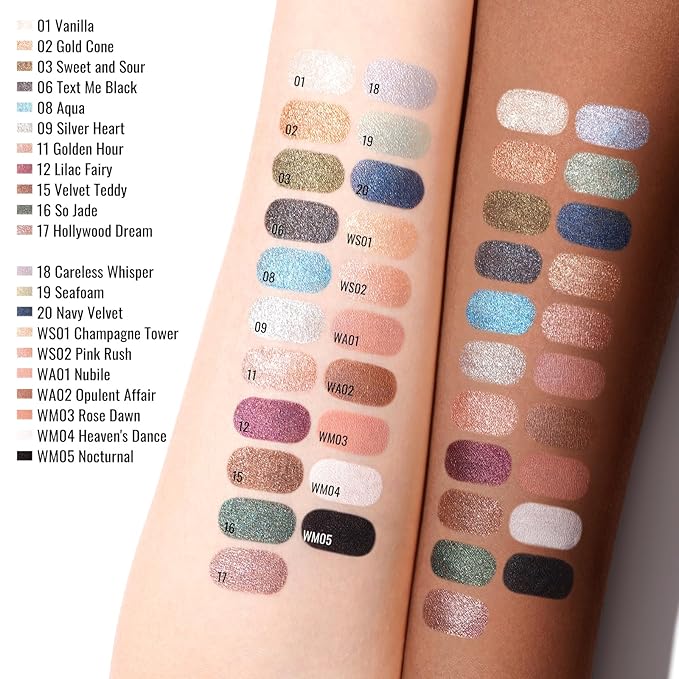 Oulac Blue Eyeshadow Twist-Up Pencil – Long-Lasting Shimmer Finish, Creamy Blendable Texture, Vegan & Cruelty-Free Eye Makeup, 1.25g, 08 Aqua