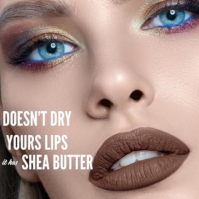 Mynena Cool Taupe Brown Matte Liquid Lipstick | Long-Lasting Comfort | Smudge-Proof Transfer-Resistant | Full Coverage Non-Drying | Vegan & Cruelty-Free | All-Day Wear Lip Color | Cyndia