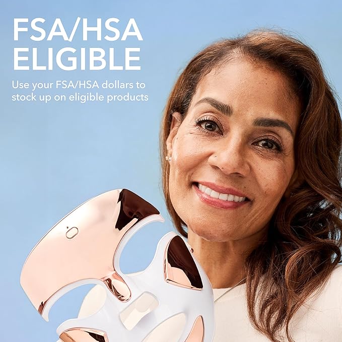 Dr. Dennis Gross DRx SpectraLite FaceWare Pro – LED Face Mask for Skin Rejuvenation with Dual Red & Blue Light Therapy, FSA HSA Eligible