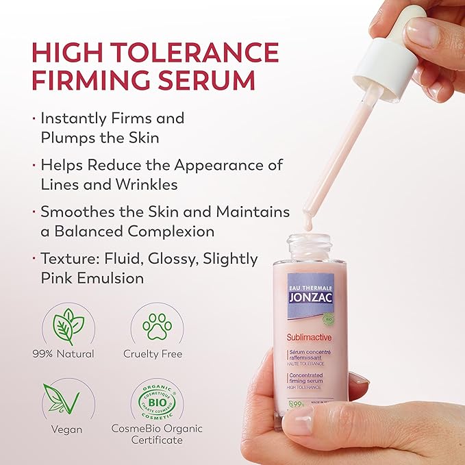 Eau Thermale Jonzac Sublimactive Anti-Aging Firming Serum for Face - Visibly Reduces Fine Lines and Smooths Wrinkles - Natural Skin Care - Safe for Sensitive Skin - 1.01 fl oz