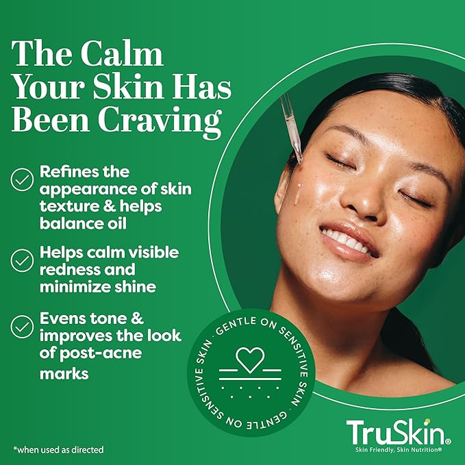 TruSkin Tea Tree Oil Acne Treatment Serum for Face – Salicylic Acid, Niacinamide, Vitamin C & Retinol – Clarifying Super Facial Serum for Acne-Prone Skin & Pores, 1 Fl Oz