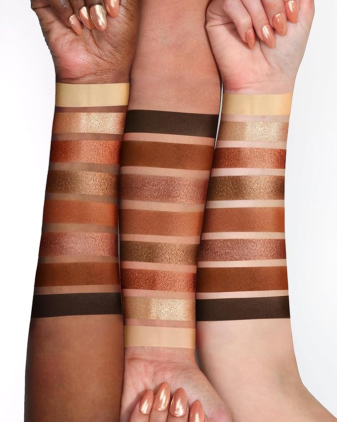 Brown Eyeshadow Palette Matte 8Color, Neutral Naked Nude Eye Shadow for Latte Makeup, Warm Brown Shimmery Eye Looks, Long Lasting & Pigmented (Naked)