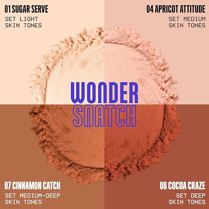 NYX PROFESSIONAL MAKEUP Wonder Snatch Setting Powder, Lifting Loose Powder With Up To 16HR Wear - Apricot Attitude (Translucent Medium)