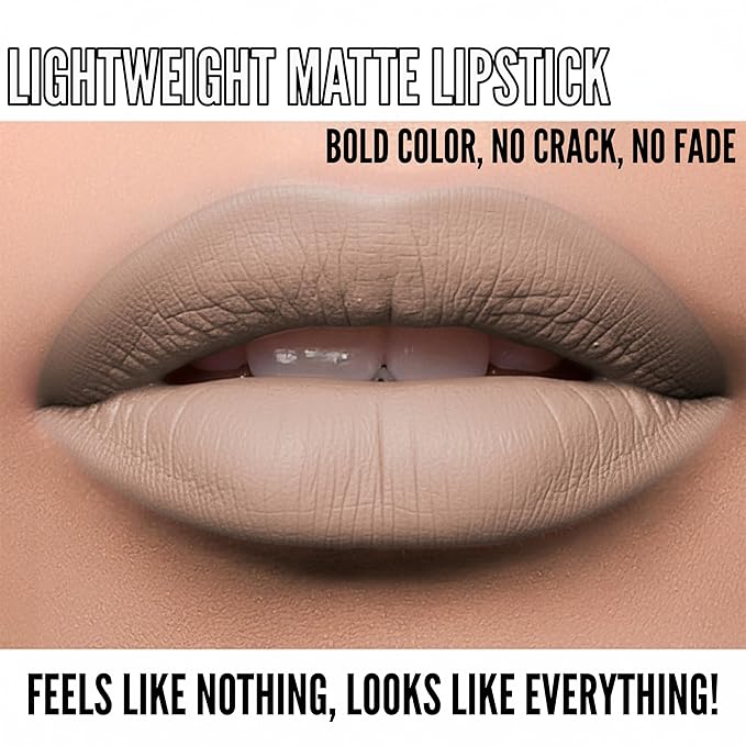 Mynena Soft Beige Nude Matte Liquid Lipstick | Long-Lasting Comfort | Smudge-Proof Transfer-Resistant | Full Coverage Non-Drying | Vegan & Cruelty-Free | All-Day Wear Lip Color | Sandy