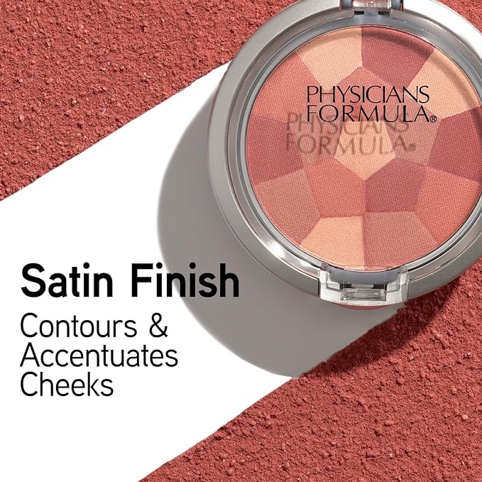 Physicians Formula Multi-Colored Pressed Finishing Powder Palette - Translucent & Blush Powder Blushing Rose, Dermatologist Tested