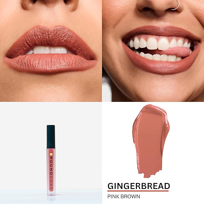 POUND CAKE Cake Batter Liquid Lipstick Trio | Long-Lasting, Semi-Matte Liquid Lipsticks with Avocado Oil | Hydrating, High-Pigment Lip Stain for All Skin Tones – 0.13 oz Each, Shades: Rum, Bloodberry
