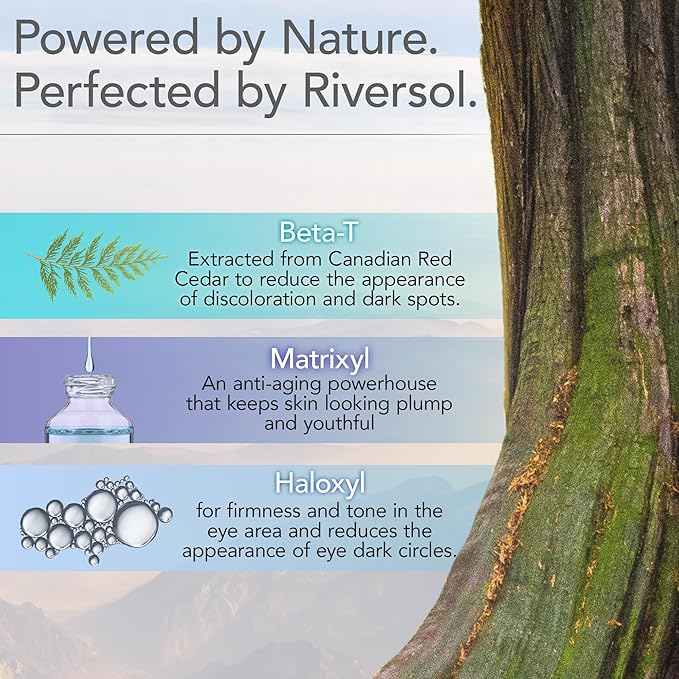 Riversol Peptide Eye Cream | Brightening Eye Repair for Dark Circles & Puffiness | Depuffing Eye Cream with Matrixyl | Developed for Sensitive Skin