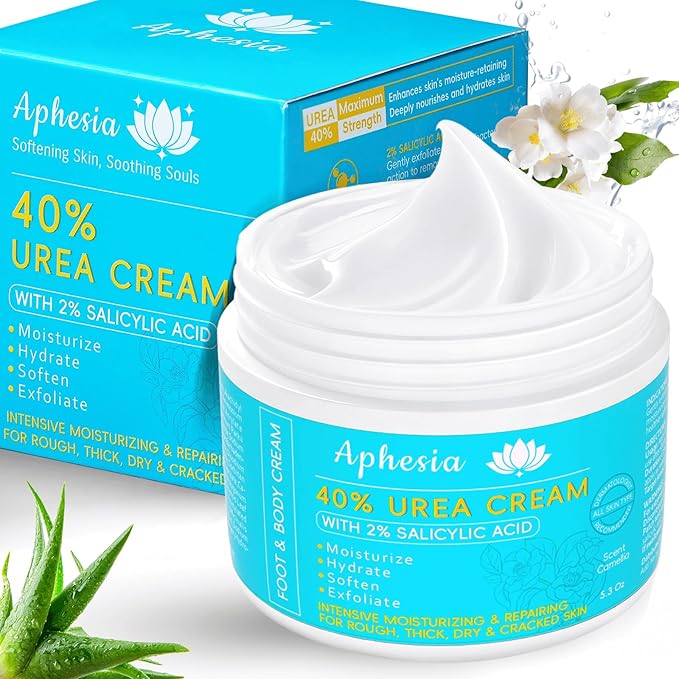 Urea 40% Foot Cream Maximum Strength - with Vitamin E & 2% Salicylic Acid - Deep Moisturizing for Winter Cracked Heels - Softens & Long Moisture for Rough Dead Skin on Hands, Feet, Elbows - Rich