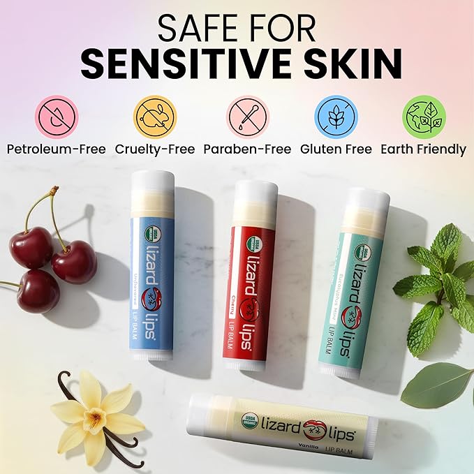 Lizard Lips USDA Certified Organic - 4 Flavor Variety Pack