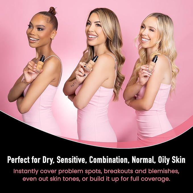 Frankie Rose Cosmetics Matte Perfection Foundation Makeup – Long-Lasting, Hydrating Foundation for Semi-Matte Finish - Foundation Full Coverage for All Skin Types - (Cappuccino)1.0 US fl oz / 30 ml