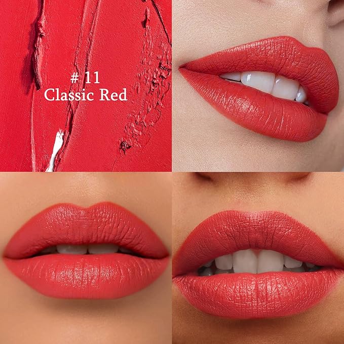 Hydrating Lipstick Cream Lip Crayon, Moisturizing Long-lasting Waterproof Stick for Women, High-Pigment Smooth Lip Liner & Tinted Lip Balm in One, Buildable Color with Natural Gloss Finish, 11