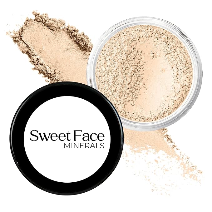FAIR 1 FOUNDATION (30g Full Size Sifter Jar) – Loose Mineral Makeup Powder – Smooth Matte Finish, Buildable Natural Coverage – Sweet Face Minerals SPF 30