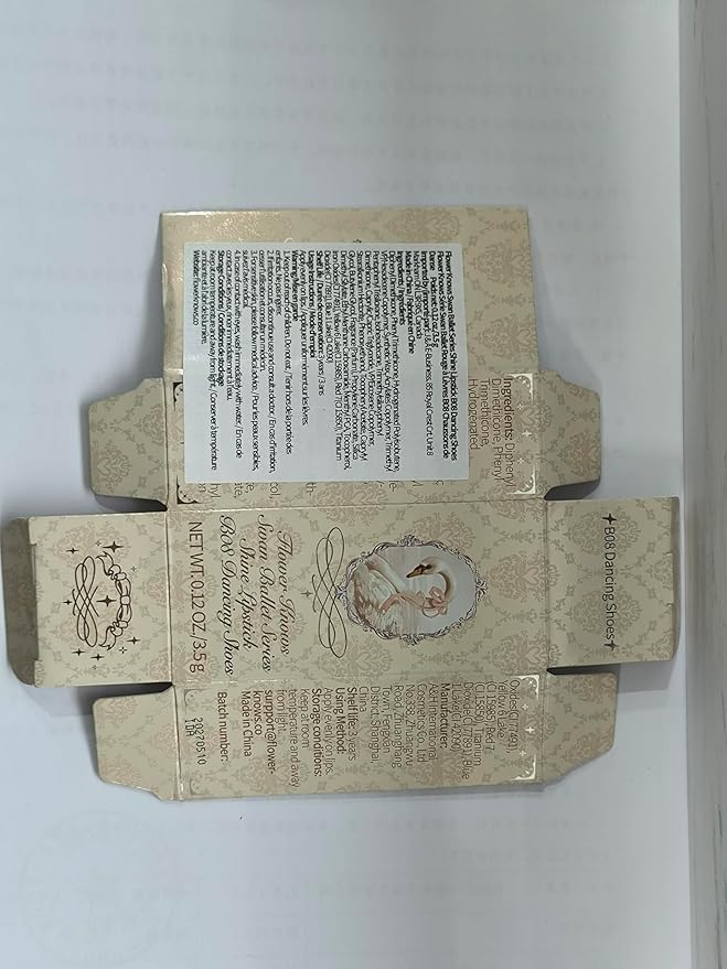 Flower Knows Swan Ballet Shine Lipstick,Hydrating Solid Lip Gloss,Moisturizing Red Tinted Lip Balm-Long Lasting Lip Gloss in Balm for Girls&Women(B08 Dancing Shoes)