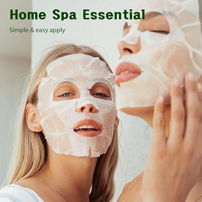 Purederm Vegan Tea Tree Sheet Masks (12 Packs) – Facial Sheet Mask for Calming & Trouble Reducing Treatment
