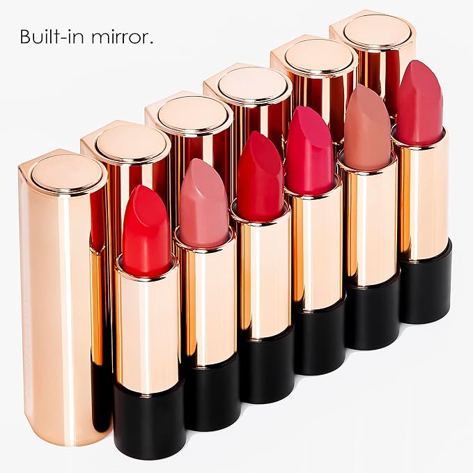 NATASHA MOOR Silk Suede Lipstick: Long-Lasting, Hydrating Semi-Matte Finish - Creamy, Cruelty-Free Formula - Silky Smooth and Highly Pigmented - Mirror for On-the-Go Glamour - INTUITION