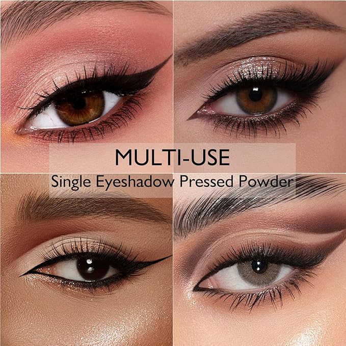Pearl White Glitter Eyeshadow Palette, Single Shimmer Eye Shadow Palette Makeup Pressed Powder Lightweight Blendable Highly Pigmented Sparkle Inner Eye Highlighter for Women Daily Wear