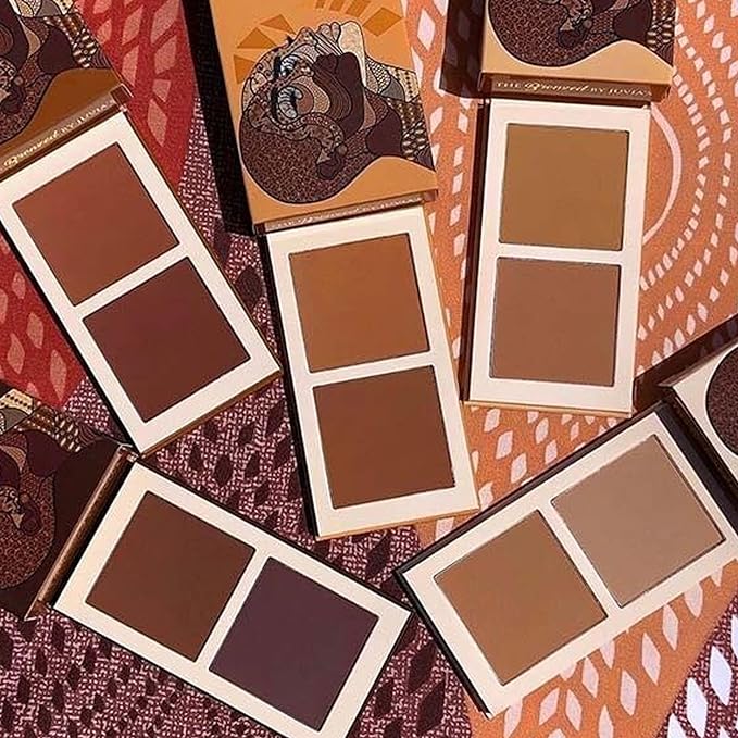 Juvia's Place Bronzed Duo Bronzer Medium - Soft Matte, Contour, Bronzer Pressed Powder, Long-Wearing & Buildable Bronzing Powder - Suitable for Medium Skin Tone