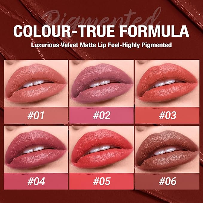 Erinde Mauve Plum Matte Lipstick Crayon, Waterproof Long Lasting Lip Liner Pencil for Women, High Pigment Creamy Velvet Neutral Lipstick, Vegan & Cruelty-Free, 02