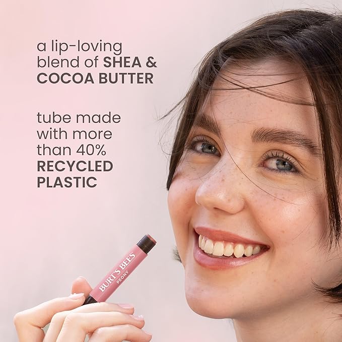 Burt's Bees Shimmer Lip Tint Set, Tinted Lip Balm Stick, Moisturizing for All Day Hydration with Natural Origin Glowy Pigmented Finish & Buildable Color, Guava (4-Pack)