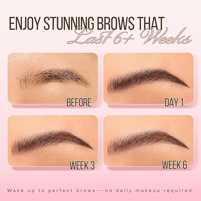 LASHVIEW Brow Color Kit with Natural Effects Long Lasting Lasts 4 Weeks Easy to Use for Salon & Home Use(Brown)